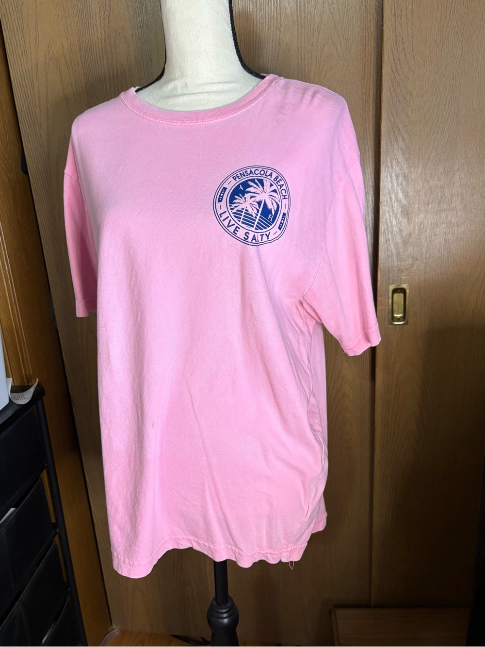 Live Salty Pensacola Beach Pink T-Shirt